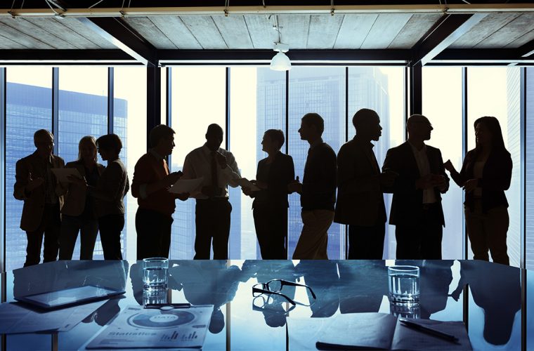 Group of Business Talking in a Meeting